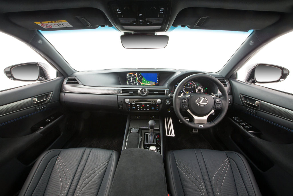 2016 Lexus GS F semi-aniline leather-accented seat trim interior 2016 Lexus GS F semi-aniline leather-accented seat trim interior